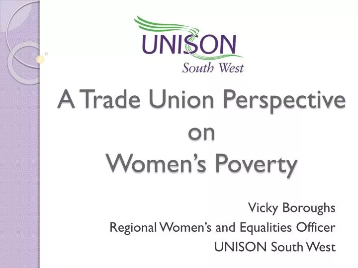 a trade union perspective on women s poverty