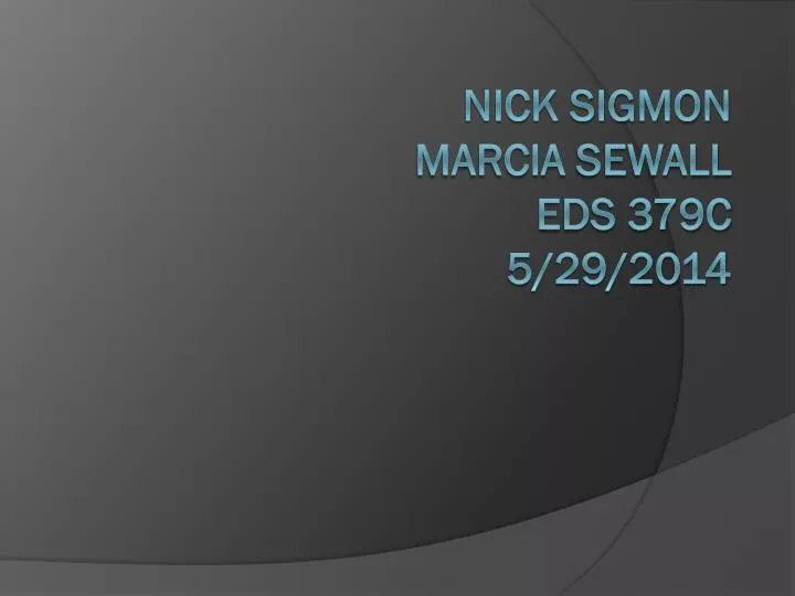 nick sigmon marcia sewall eds 379c 5 29 2014