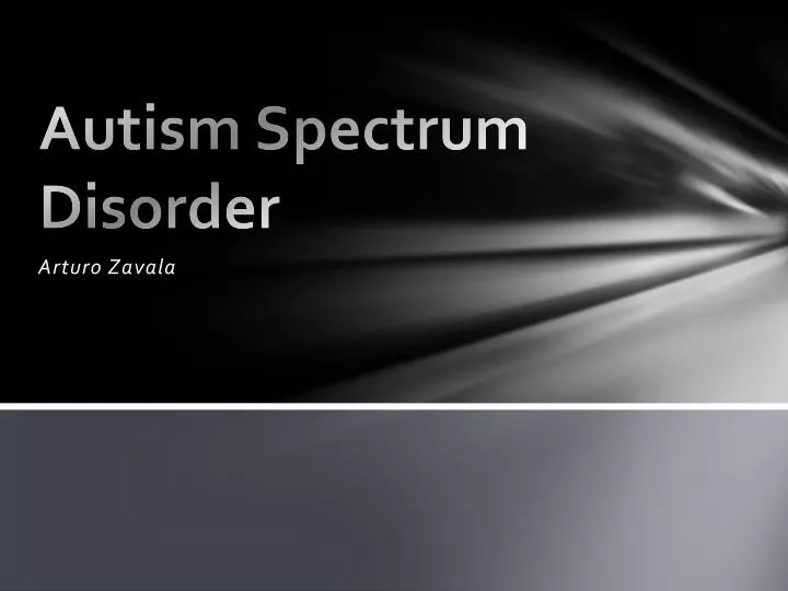 autism spectrum disorder