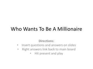 Who Wants To Be A Millionaire