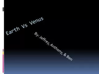 Earth Vs Venus