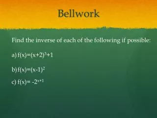 bellwork