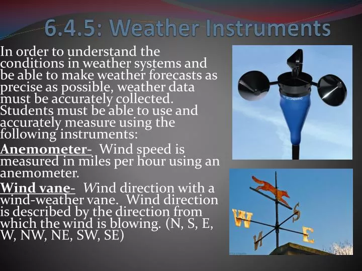 6 4 5 weather instruments