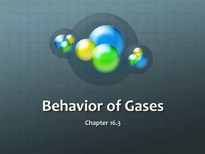 behavior of gases