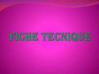 fiche tecnique