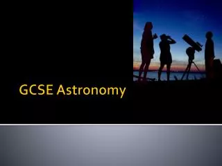 GCSE Astronomy