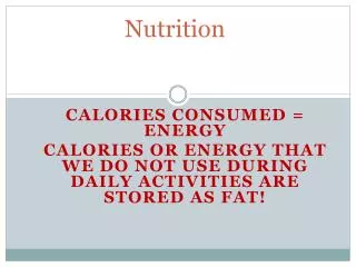 Nutrition