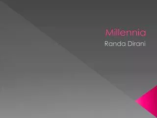 millennia