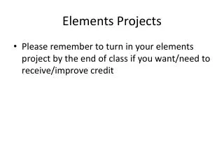 Elements Projects