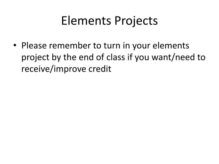elements projects