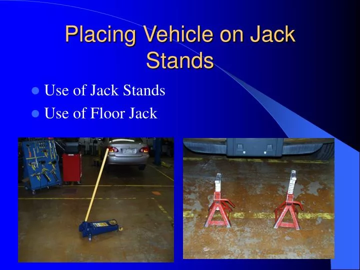 placing vehicle on jack stands