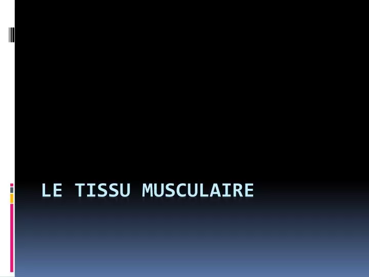 le tissu musculaire