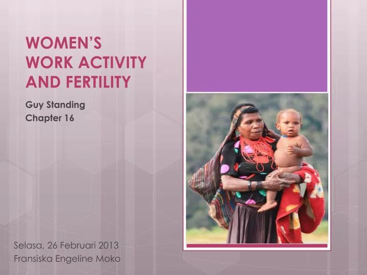 women s work activity and fertility