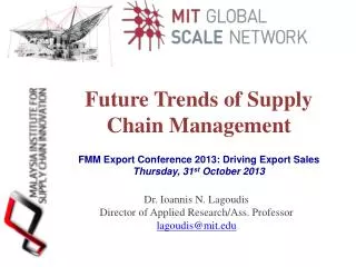 Future Trends of Supply Chain Management