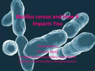 Bacillus cereus and How It Impacts You