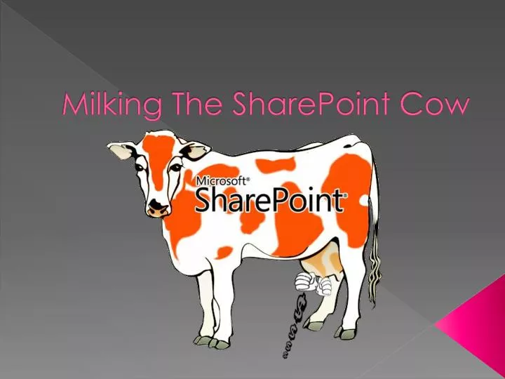 milking the sharepoint cow