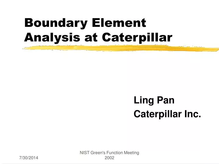 boundary element analysis at caterpillar