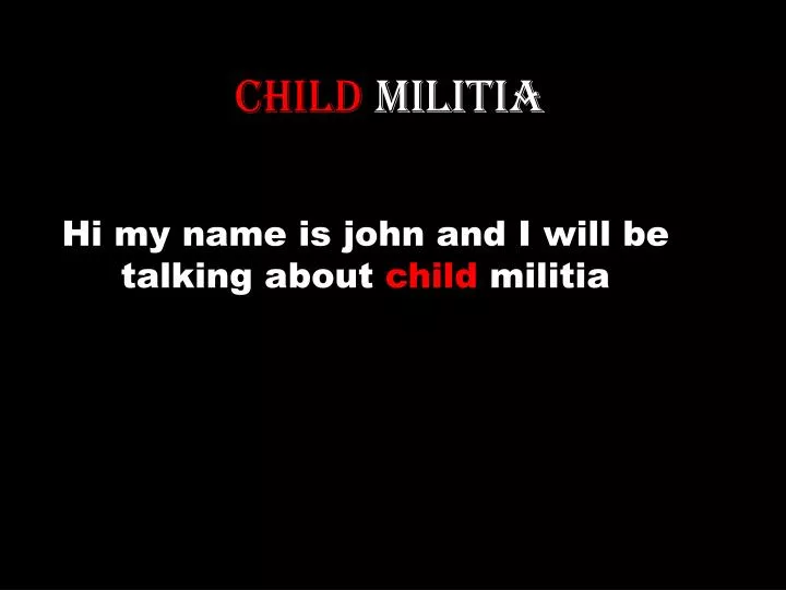 child militia