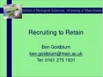 Recruiting to Retain - slide 1