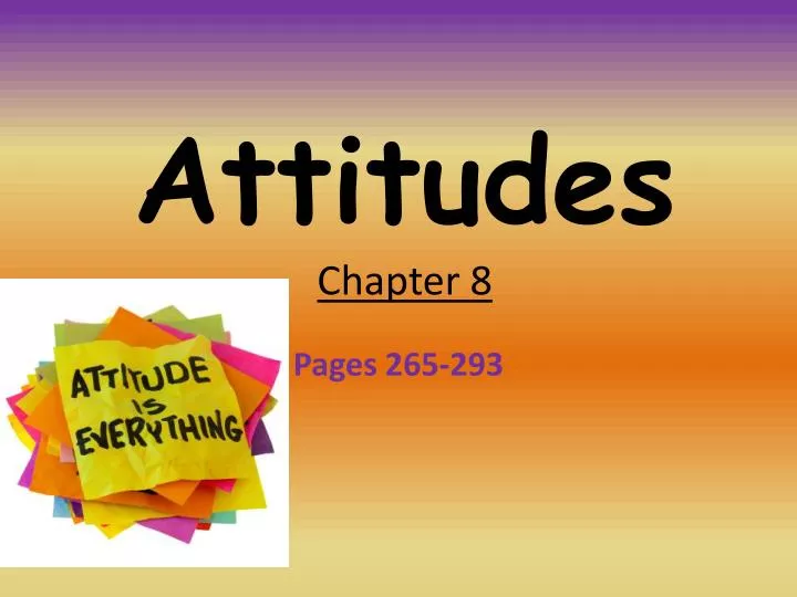 attitudes chapter 8