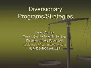 Diversionary Programs/Strategies