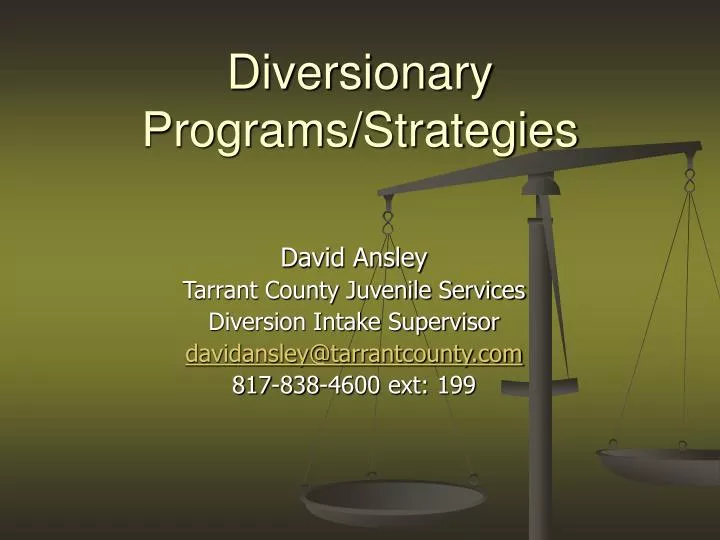 diversionary programs strategies