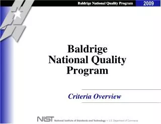 Baldrige National Quality Program