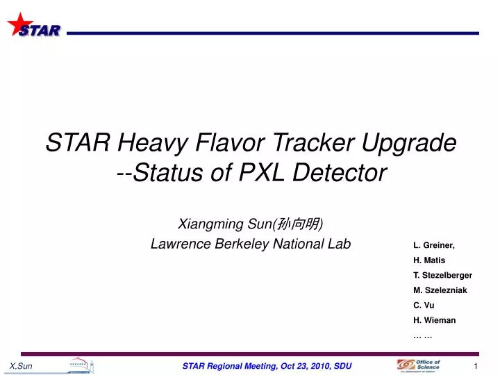 star heavy flavor tracker upgrade status of pxl detector