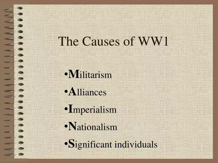 the causes of ww1