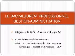 le baccalaur at professionnel gestion administration