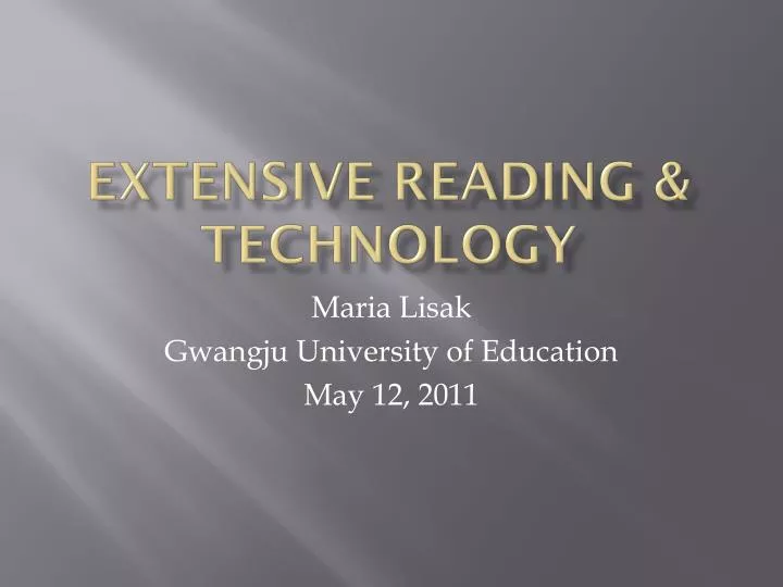 extensive reading technology