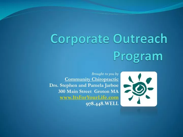corporate outreach program