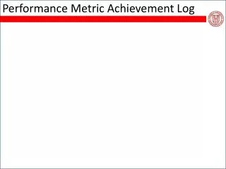 Performance Metric Achievement Log