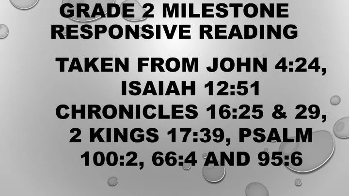 grade 2 milestone responsive reading