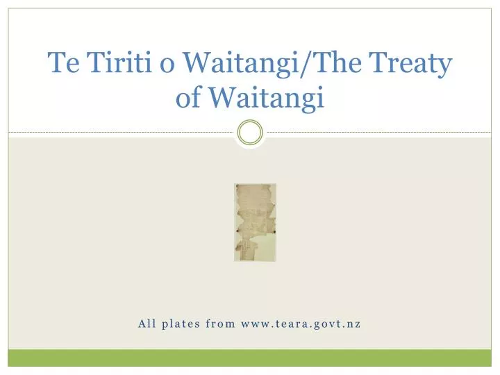 te tiriti o waitangi the treaty of waitangi