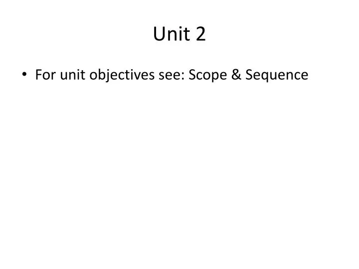 unit 2