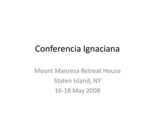 Conferencia Ignaciana