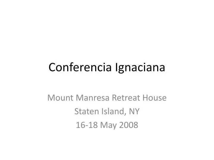conferencia ignaciana