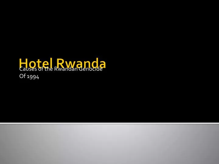 causes of the rwandan genocide of 1994