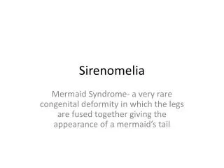 S irenomelia