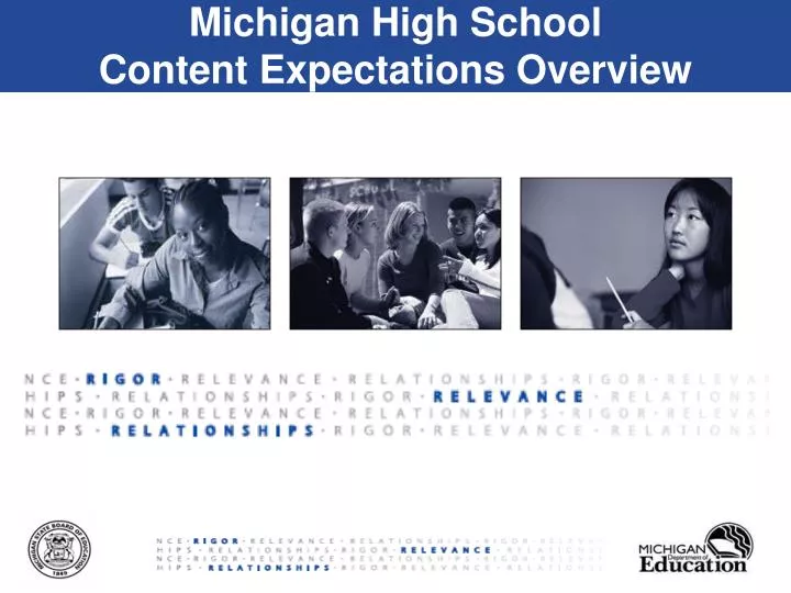 michigan high school content expectations overview