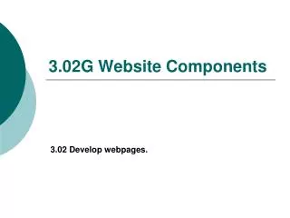 3.02G Website Components