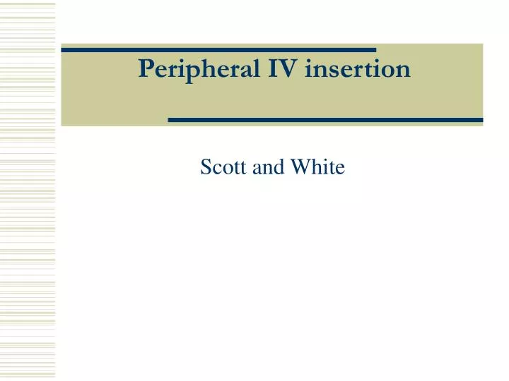peripheral iv insertion