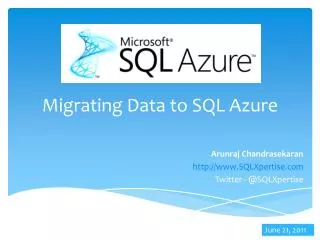 Migrating Data to SQL Azure