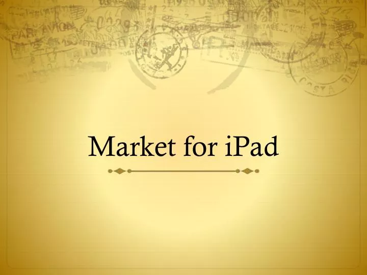 market for ipad