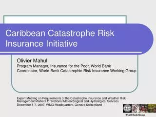 Caribbean Catastrophe Risk Insurance Initiative