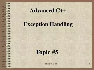 Advanced C++ Exception Handling