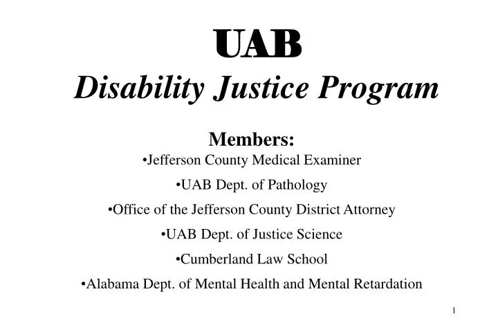 uab disability justice program