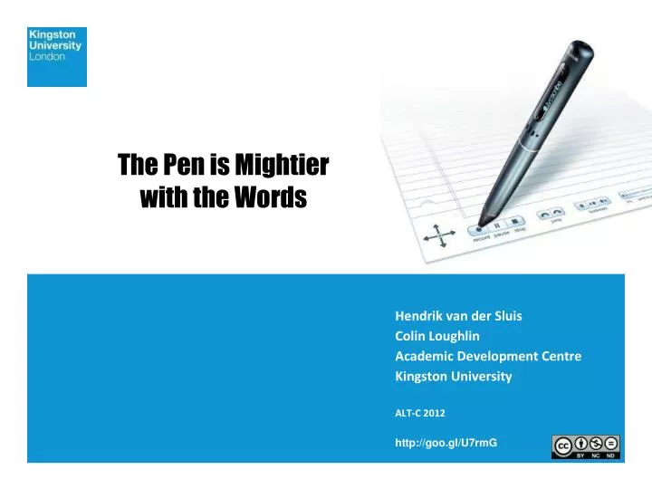 the pen is mightier with the words