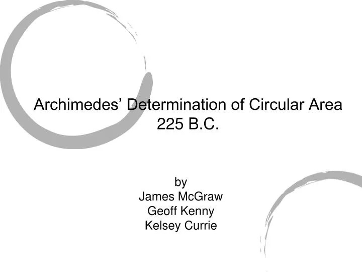 archimedes determination of circular area 225 b c